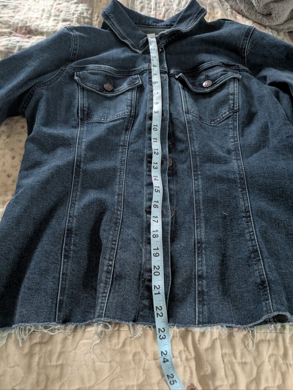 Dark Blue Denim Jacket - Women - Picture 6 of 6